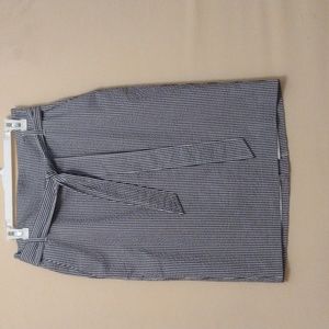 Ann Taylor Seersucker blue and white skirt